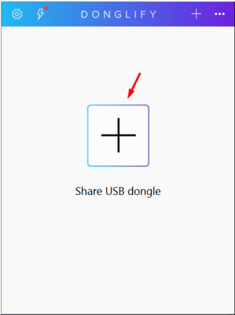 Connect the dongle to the server