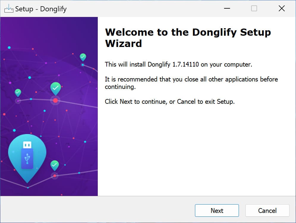  installer Donglify