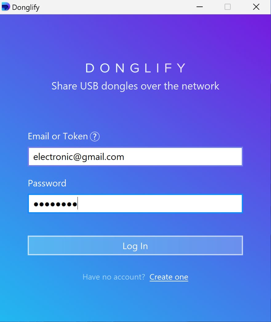  faça login no dongle no host vmware
